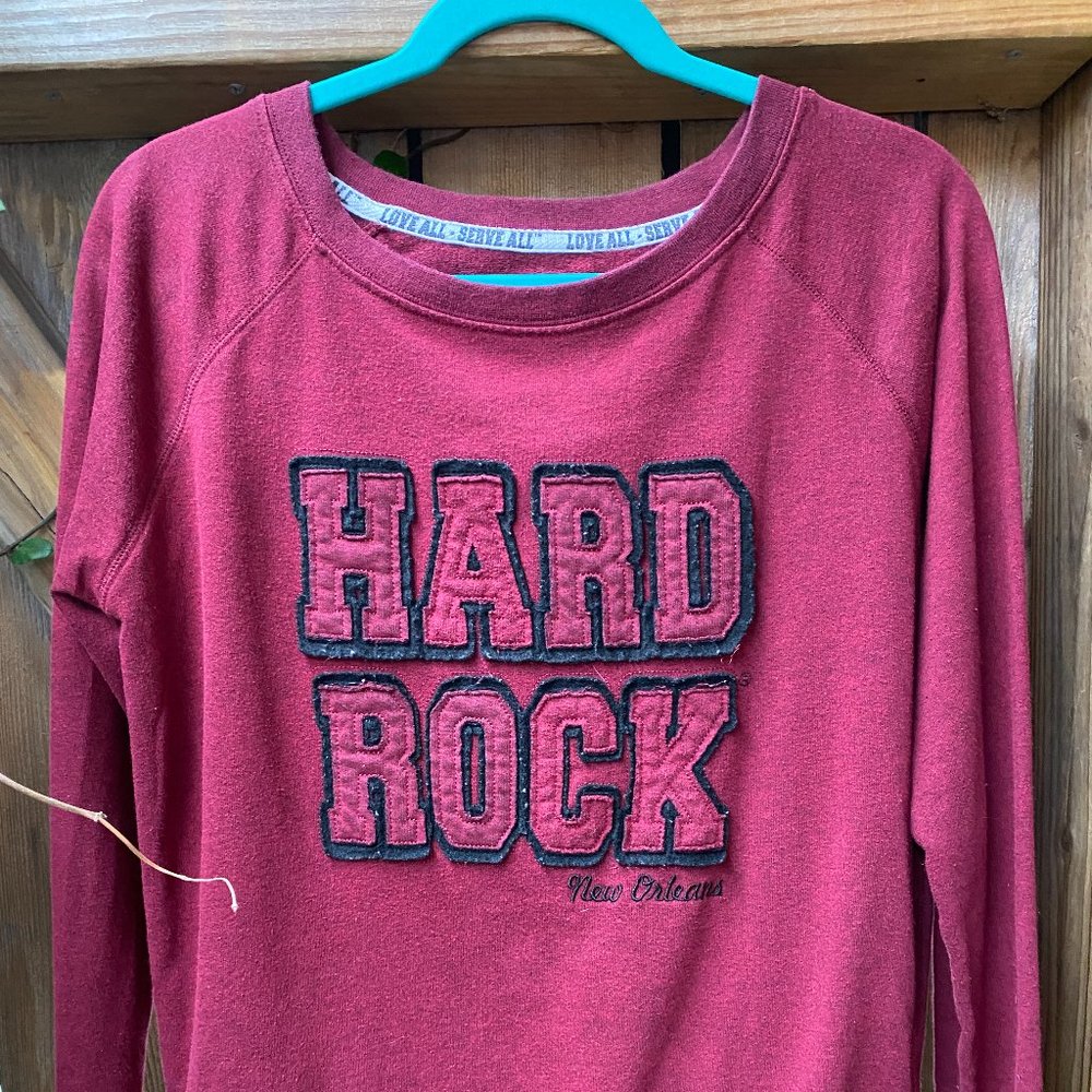 Hard Rock Block Letters Pullover Sweatshirt Large - Picture 4 of 4